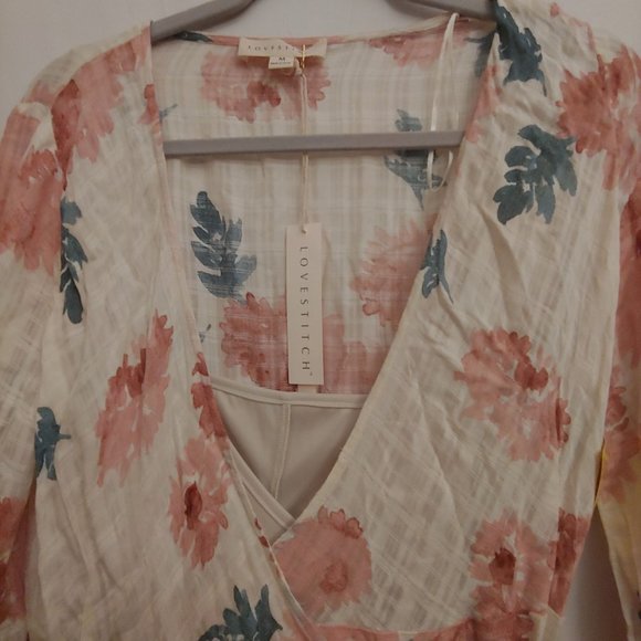 NWT Lovestich floral boho wrap with autumn colors amd slip dress Medium - Picture 6 of 16